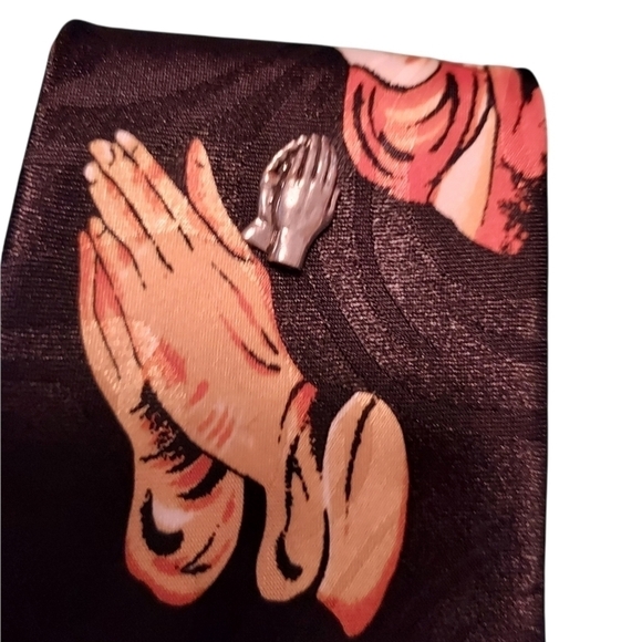 Two Ties mens Steven harris ,praying hand tie tac - Picture 5 of 12